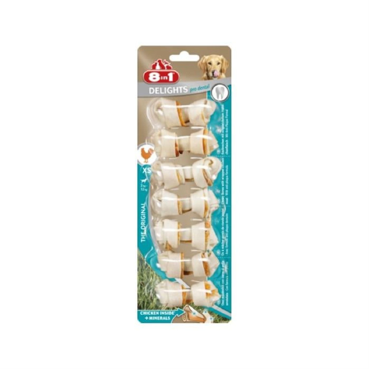 8IN1 Delights Pro Dental Diş Sağlığı içinKöpek ÖdülKemiği Tavuklu XS - 84GR