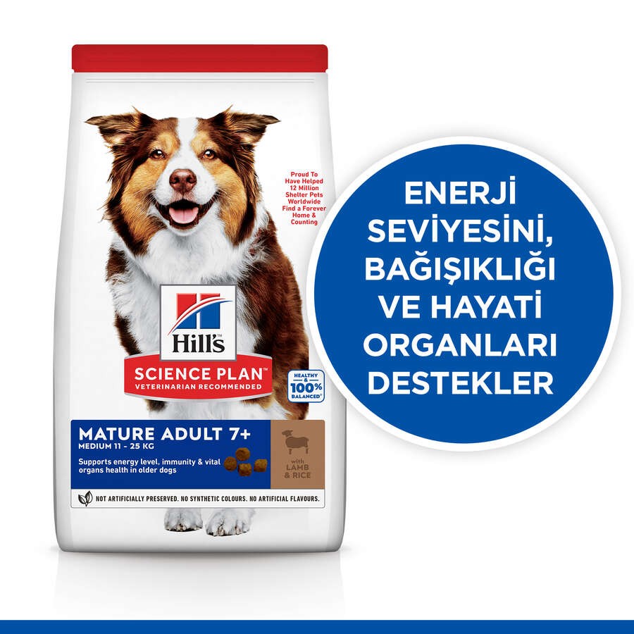 Hill's SP Kuzulu ve Pirinçli Orta Irk +7 Yaşlı Köpek Maması 14KG