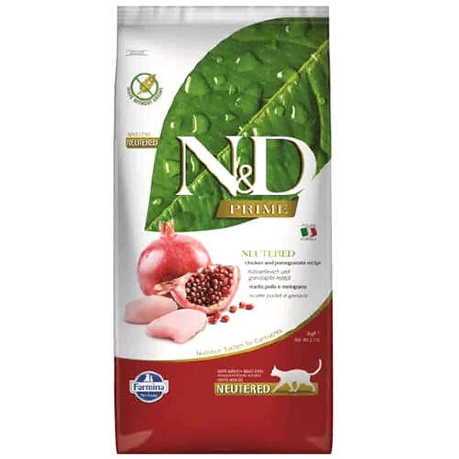 N&D PRIME CAT CHICKEN & POMEGRANATE NEUTERED ADULT 10 KG