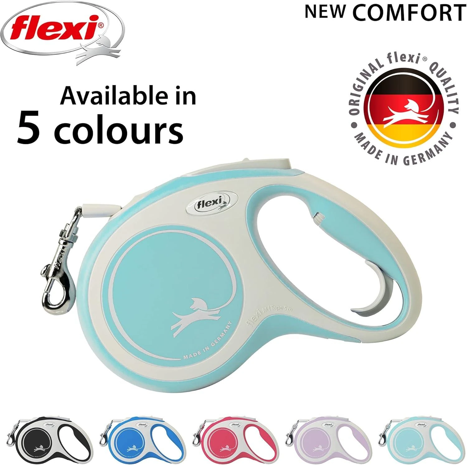 Flexi New Comfort XS Beden 3MT Şerit Tasma - Açık Mavi