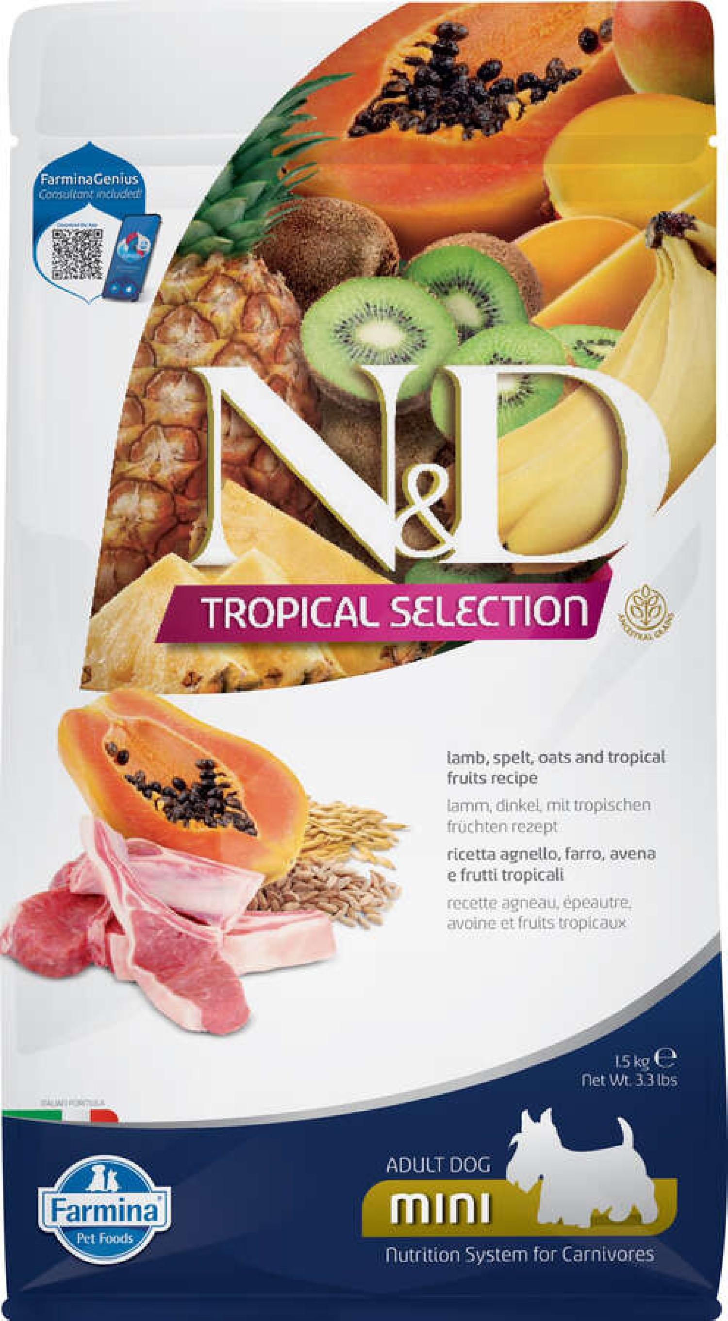 N&D DOG TROPICAL SELECTION LAMB ADULT MINI 1,5 kg