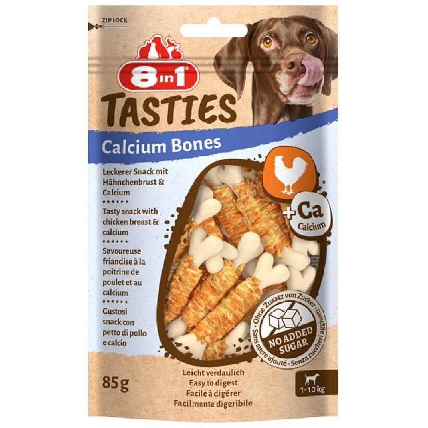 8IN1 Tasties Calcium Bones Köpek ÖdülMaması - Tavuklu & Kalsiyumlu -85GR