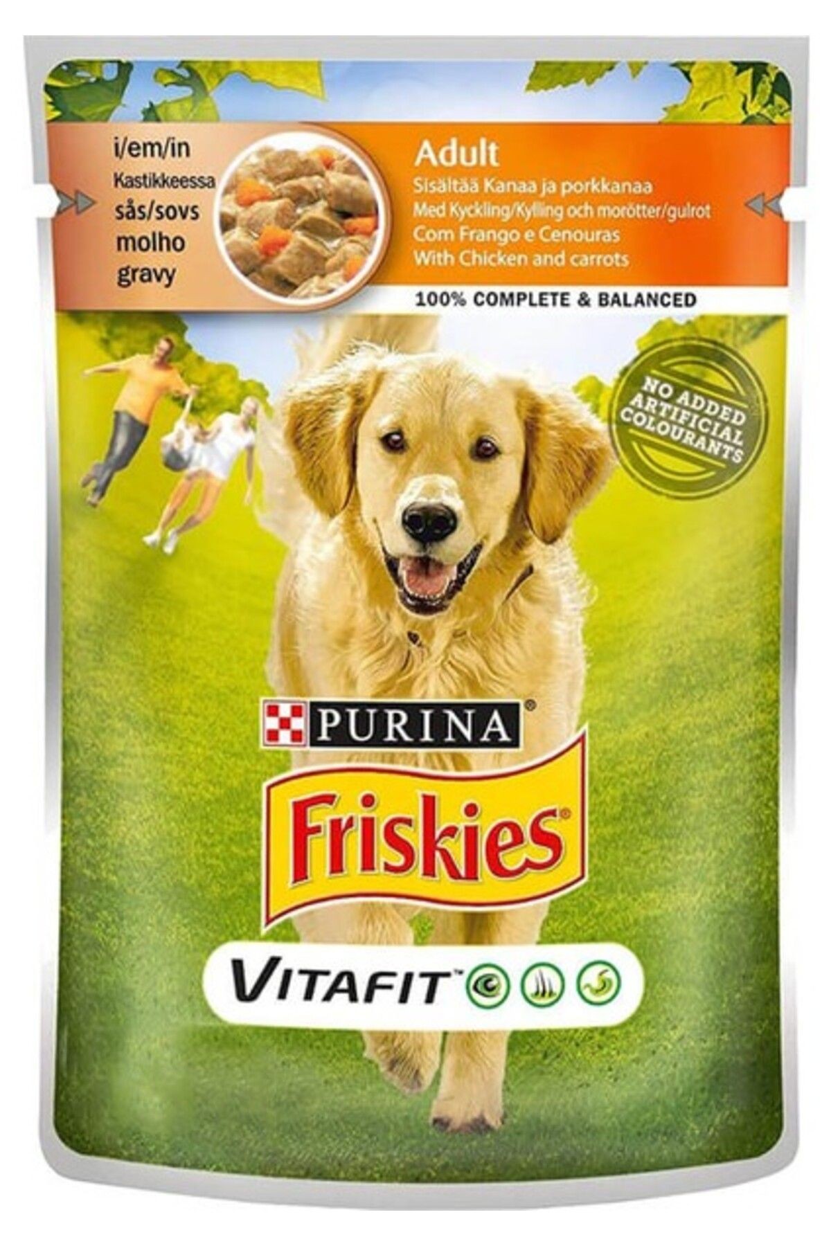 Friskies Tavuklu Ve Havuçlu Pouch Konserve Yetişkin Köpek Maması 20 X 100 gr