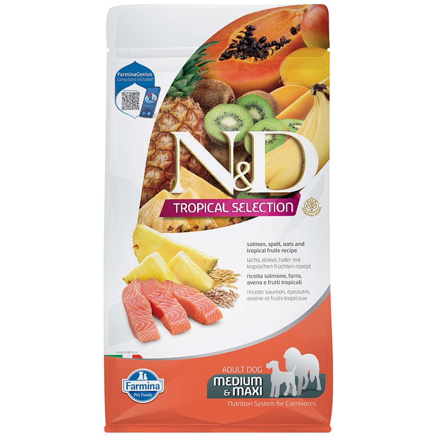 N&D DOG TROPICAL SELECTION SALMON ADULT MED/MAX 10 kg