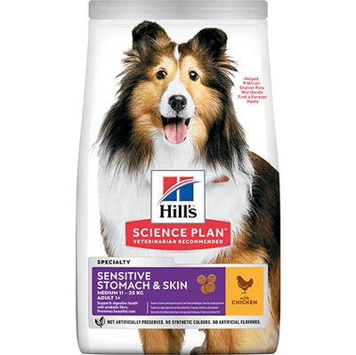 Hill's SP Mide ve Deri Hassasiyeti Tavuklu Orta ve Büyük Irk Yetişkin Köpek Maması 2.5KG