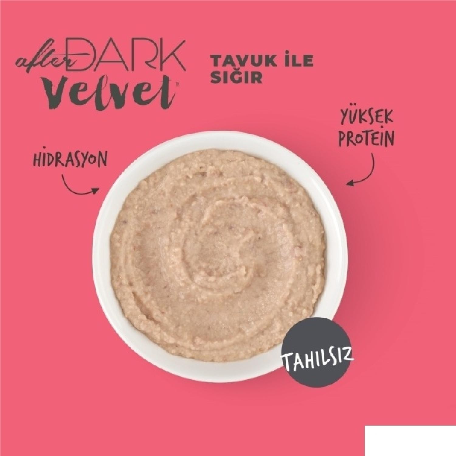 Schesir After Dark Tavuk ile Sığır Mus Yetişkin Kedi Pouch 80g