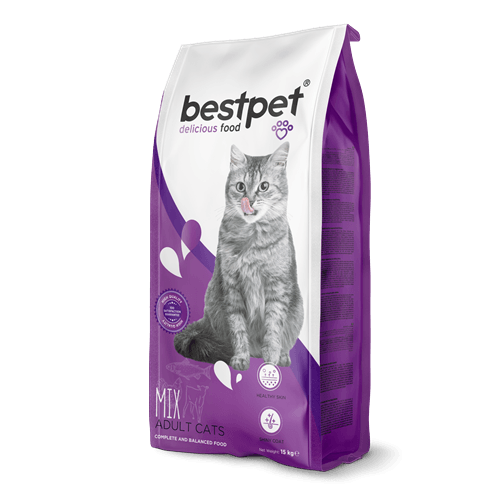Bestpet Yetişkin Kediler İçin Tavuklu Kuzulu ve Balıklı Mix Kedi Maması 15 Kg