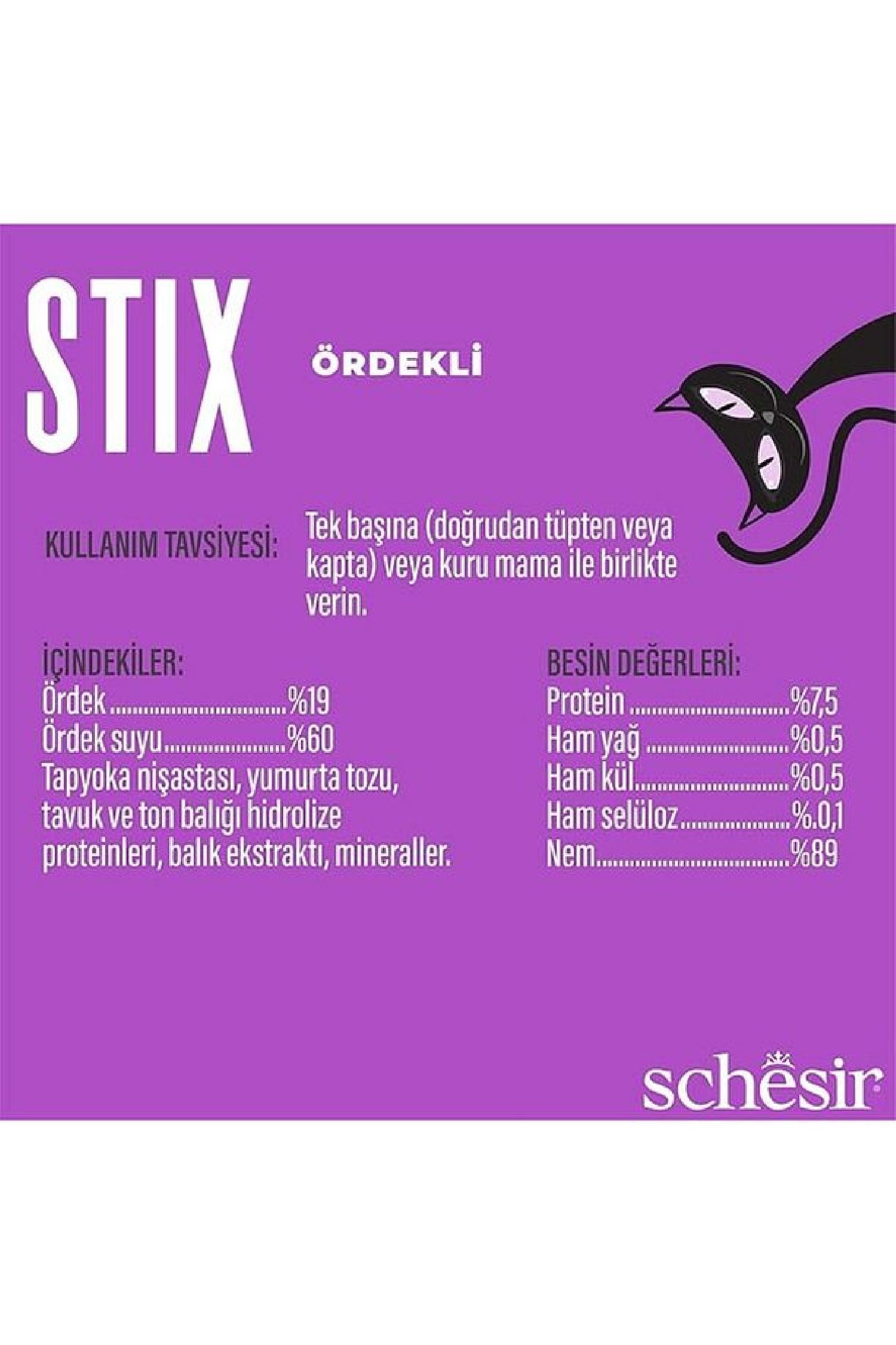 Schesir Stix Ördekli Krem Ödül Maması 12x6x15g