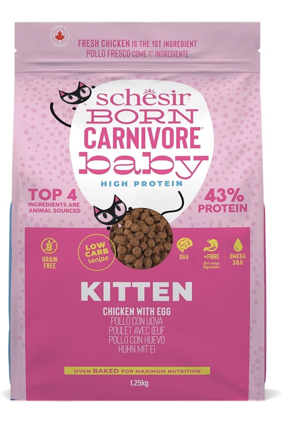 Born Carnivore Baby Tavuklu Ve Yumurtalı Yavru Kedi Maması 1,25kg