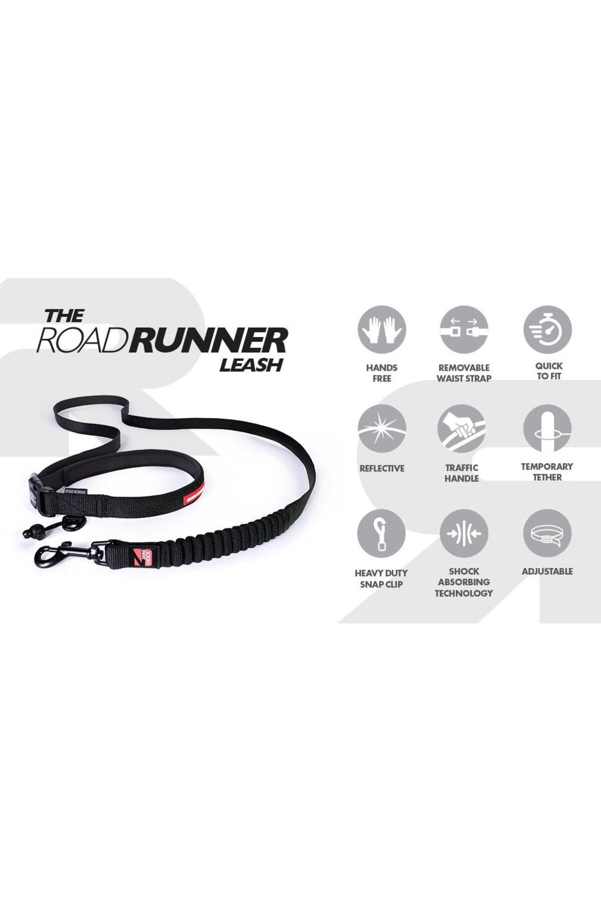 Road Runner Leash - Siyah