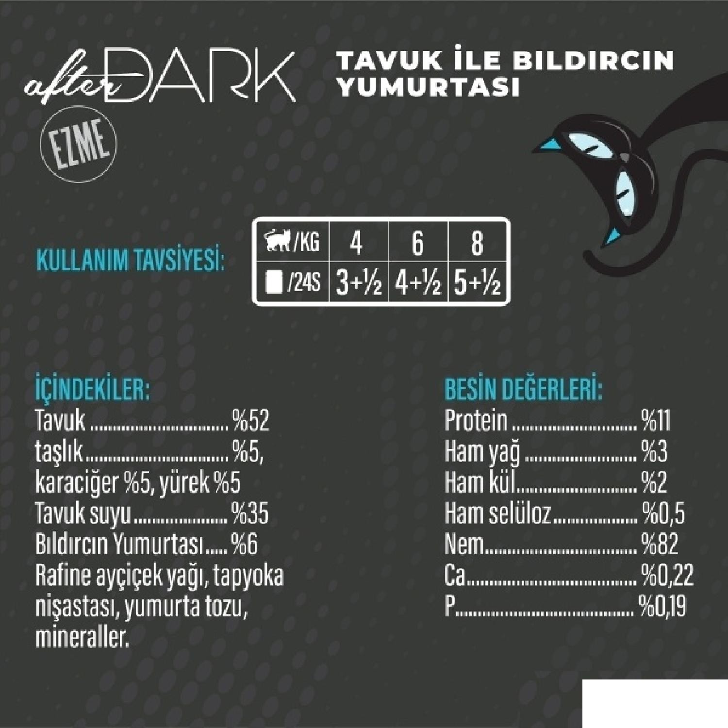 Schesir After Dark Tavuk ile Bıldırcın Yumurtası Paté Yetişkin Kedi Konservesi 12x80g