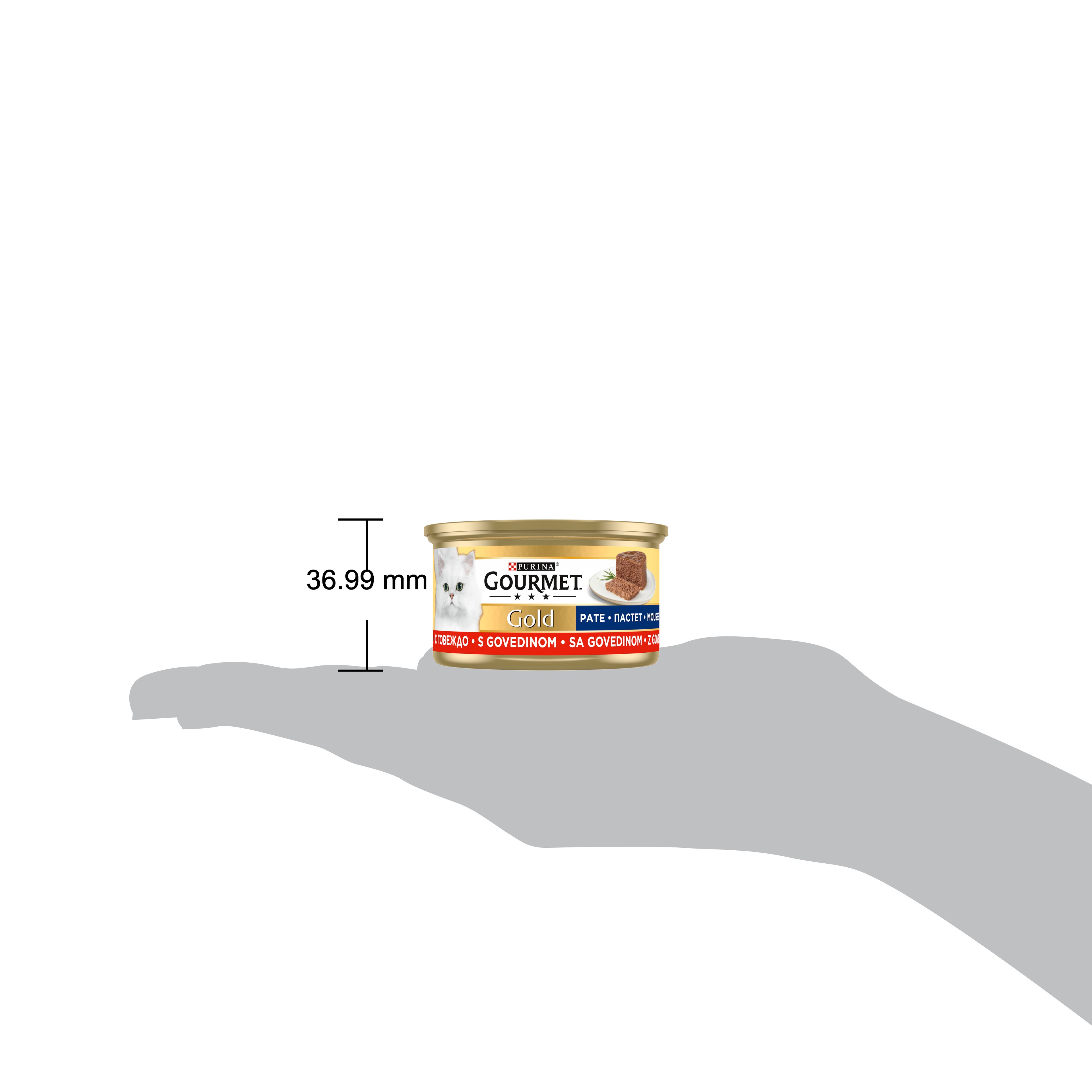 Gourmet Gold Kıyılmış Sığır Etli Kedi Konservesi 85gX24Ad