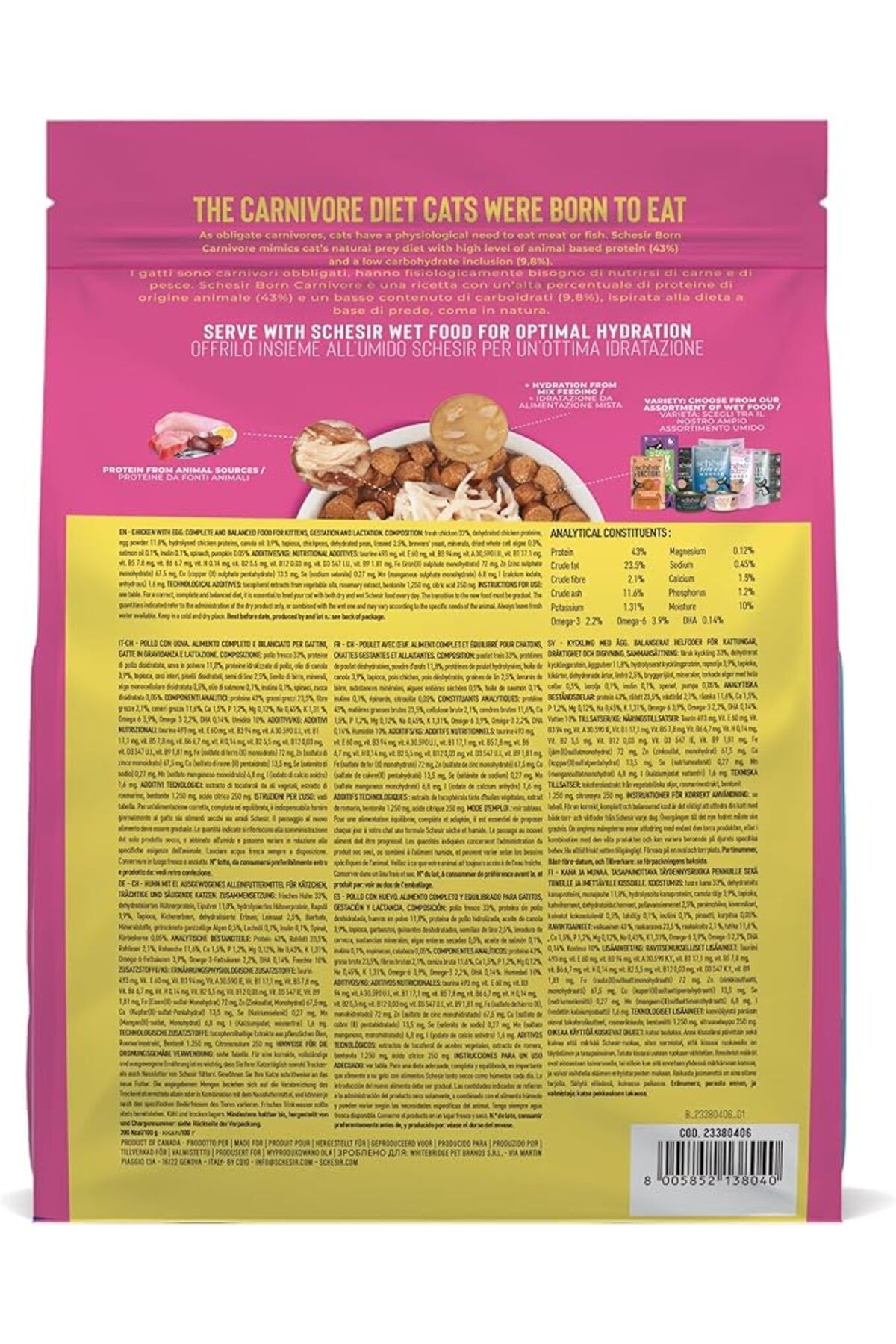 Born Carnivore Baby Tavuklu Ve Yumurtalı Yavru Kedi Maması 1,25kg