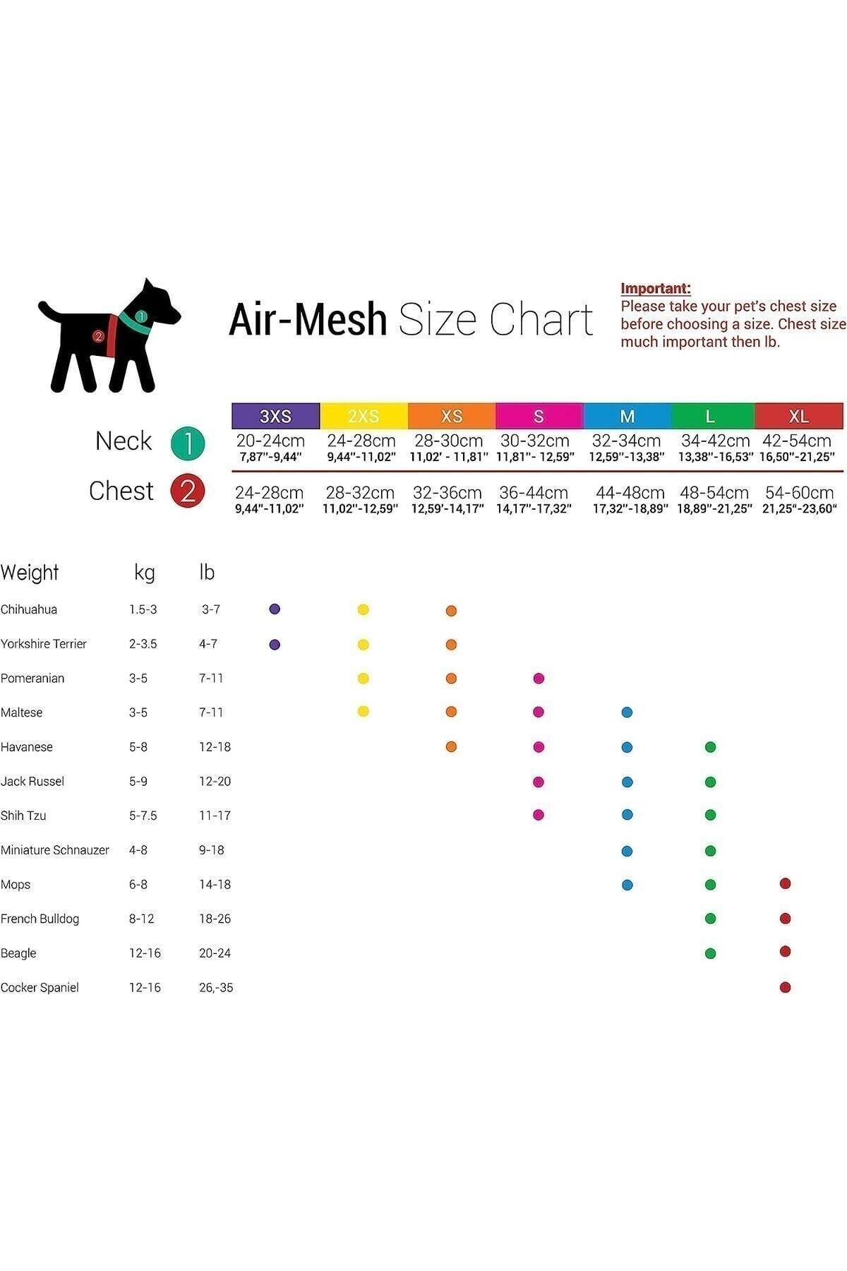 Air-mesh Harness Köpek Göğüs Tasması Patch Xs