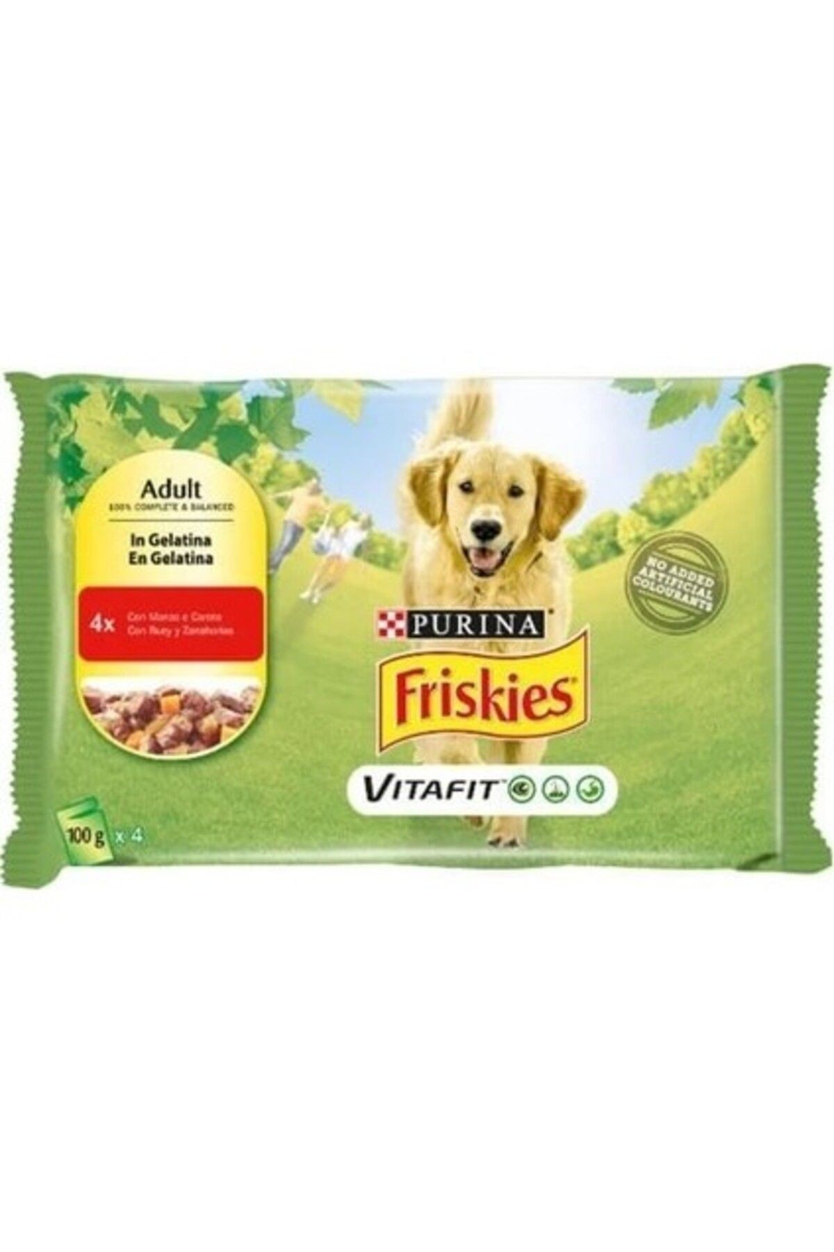 Friskies Sığır Etli Ve Havuçlu Yetişkin Köpek Konservesi 100 gr X 40 Adet