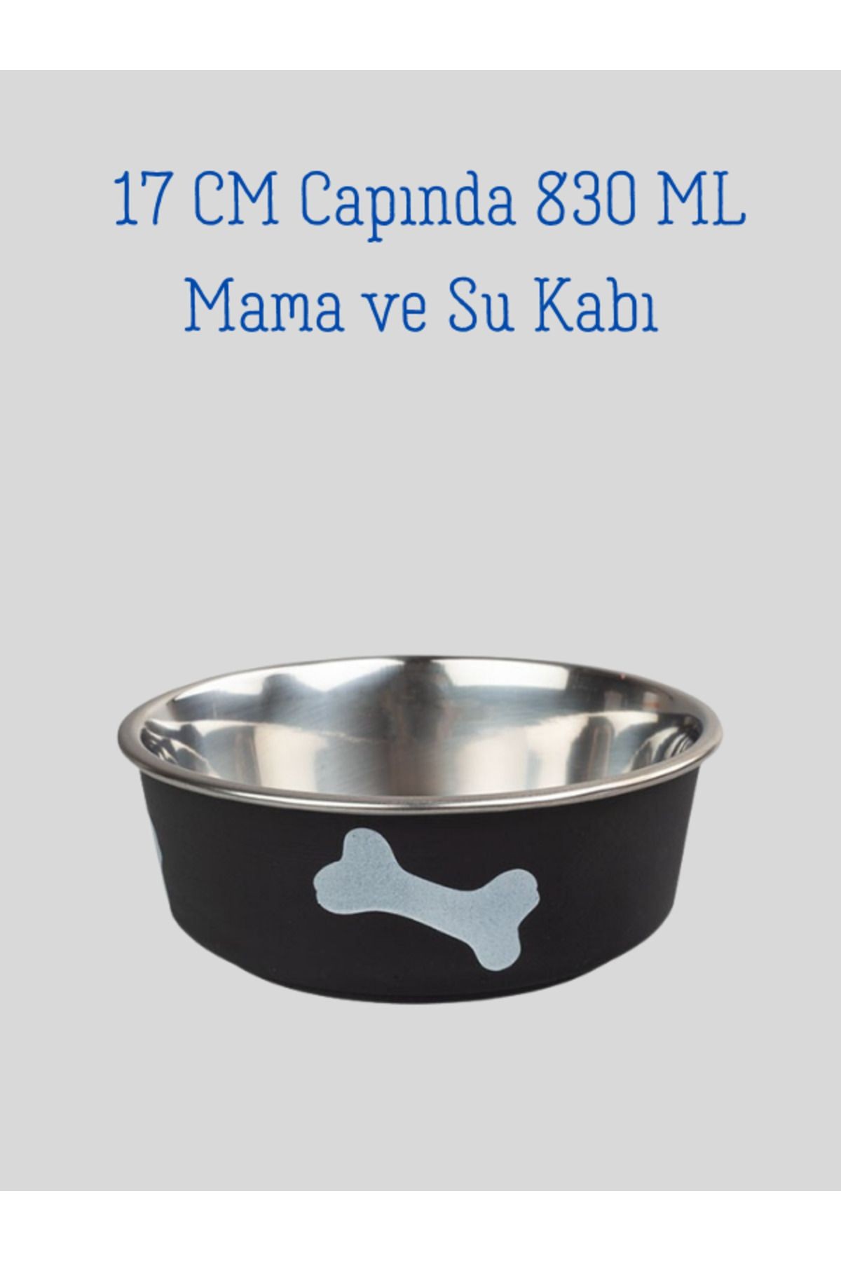 Pati Desenli Siyah Mama ve Su Kabı 17 Cm 830 ML
