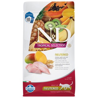 N&D CAT TROPICAL SELECTION CHICKEN NEUTERED 1,5 kg