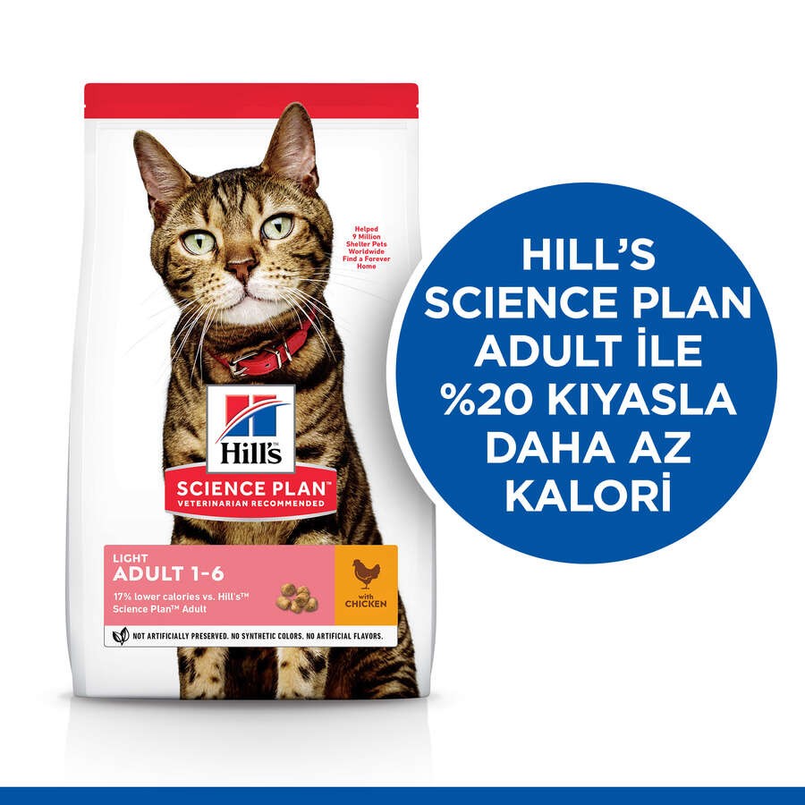 Hill's SP Light Tavuklu Yetişkin Kedi Maması 3KG