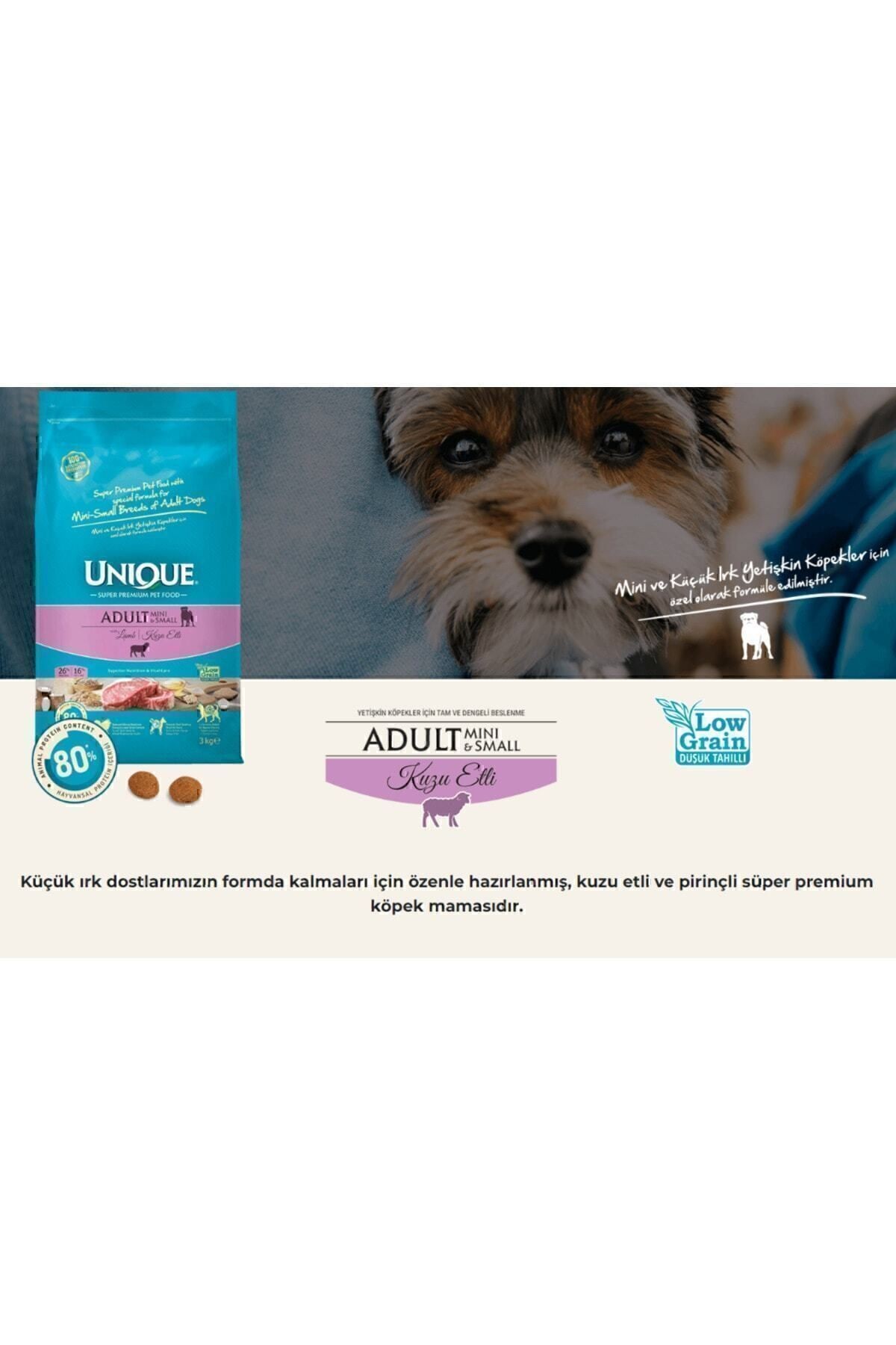 Küçük Irk Yetişkin Kuzu Etli Kuru Köpek Maması -3 Kg