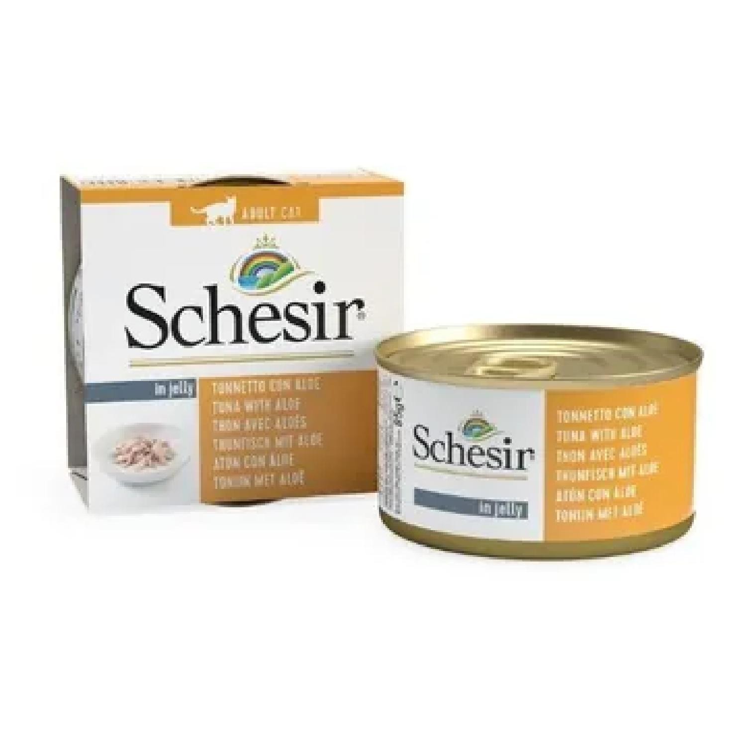 Schesir Jelly Ton Balığı ve Aloe Vera Jöle İçinde Yetişkin Kedi Konservesi 85g