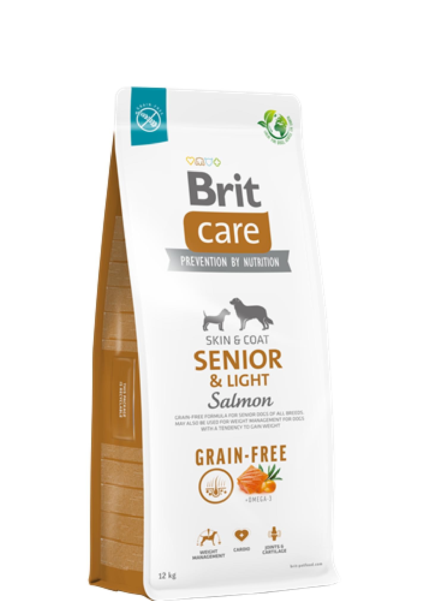 Brit Care Kilo Kontrolü Ve Deri - Tüy Hassasiyeti Olan Yaşlı Köpekler İçin, Tahılsız, Somonlu Kuru Mama 12 kg