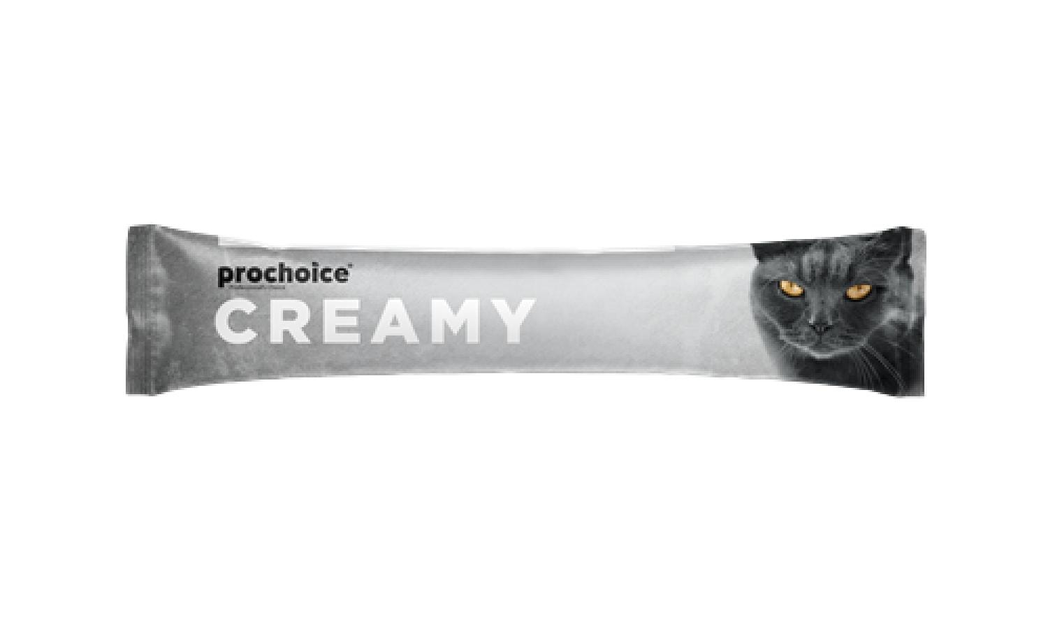 Prochoice Creamy Kediler İçin Tavuklu, Keçi Sütlü ve İstridyeli Sıvı Ödül Maması 4x15 gr