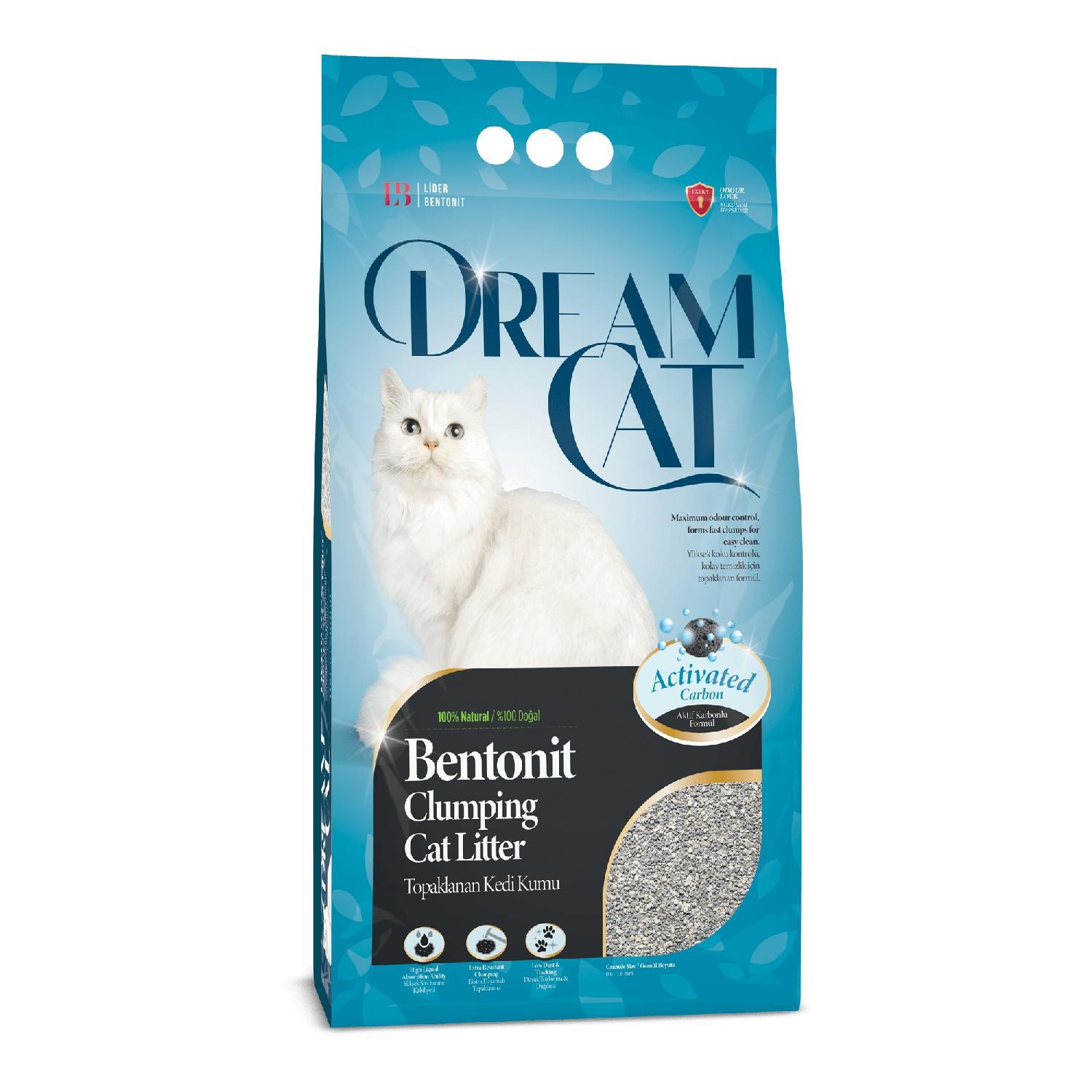 Dream Cat Aktif Karbonlu Kedi Kumu 5 Lt.