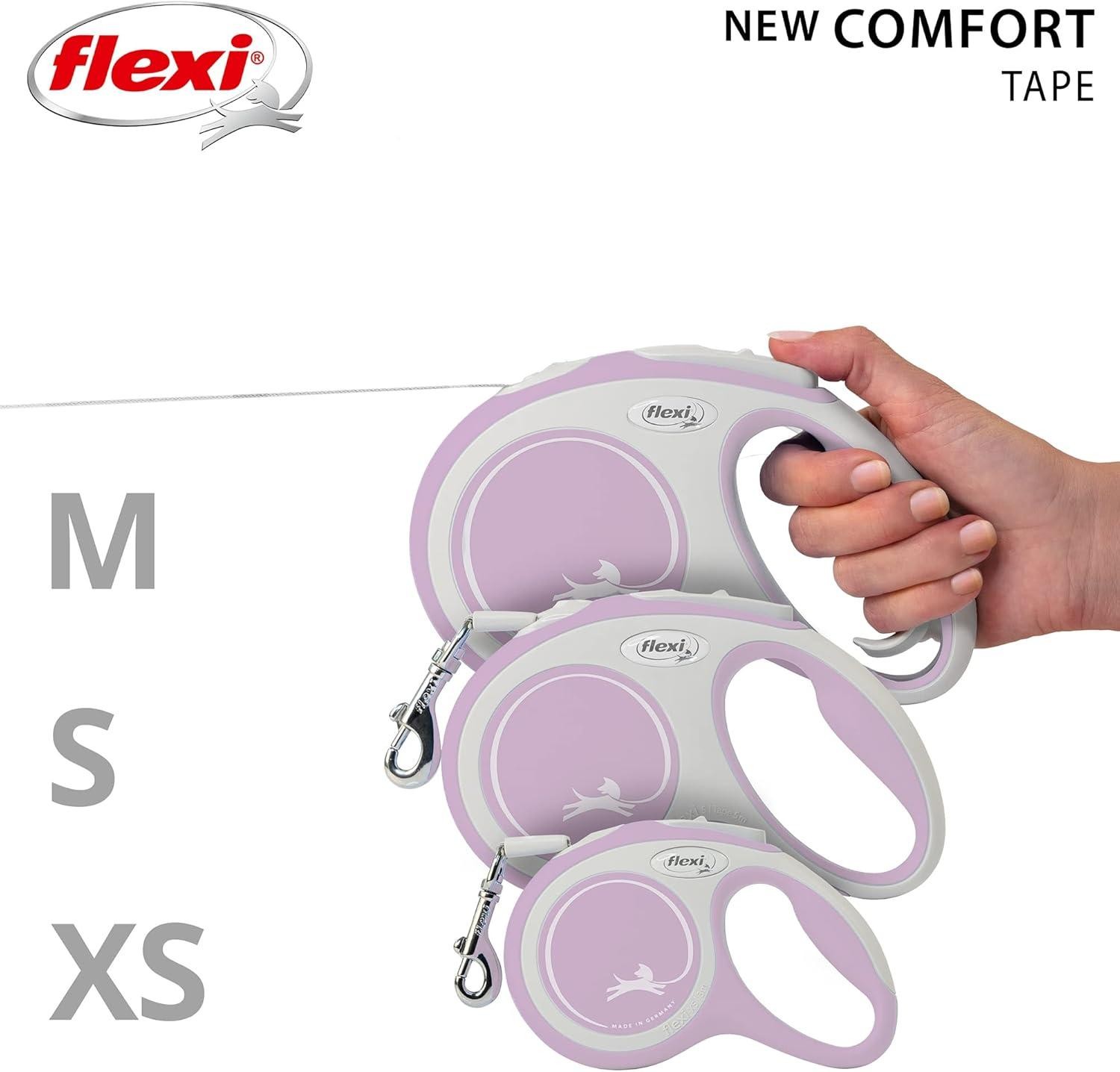 Flexi New Comfort M Beden 5MT Şerit Tasma - Pembe