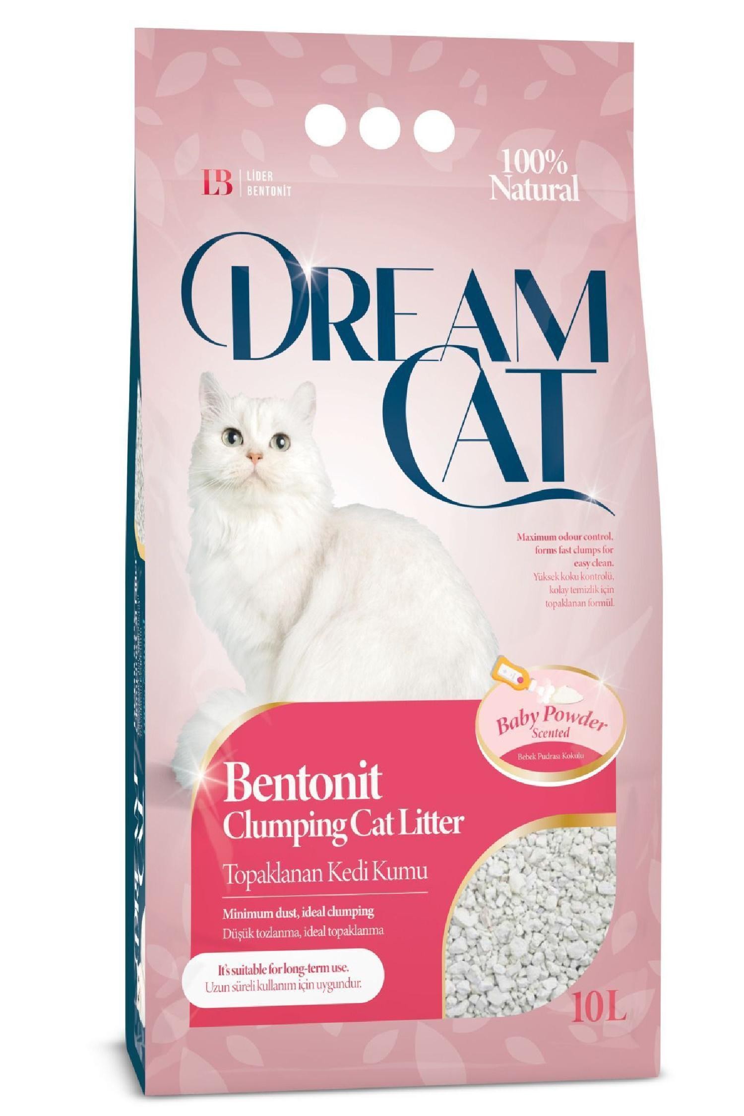 Dream Cat Baby Powder Bentonit Kedi Kumu 10 lt