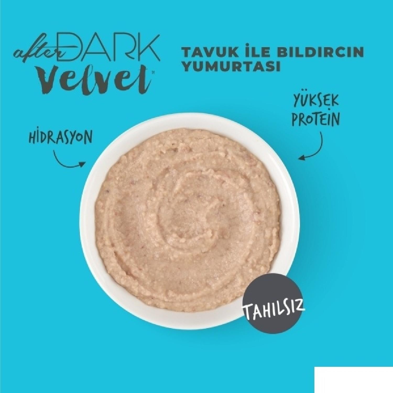 Schesir After Dark Tavuk ile Bıldırcın Yumurtası Mus Yetişkin Kedi Pouch 12x80g