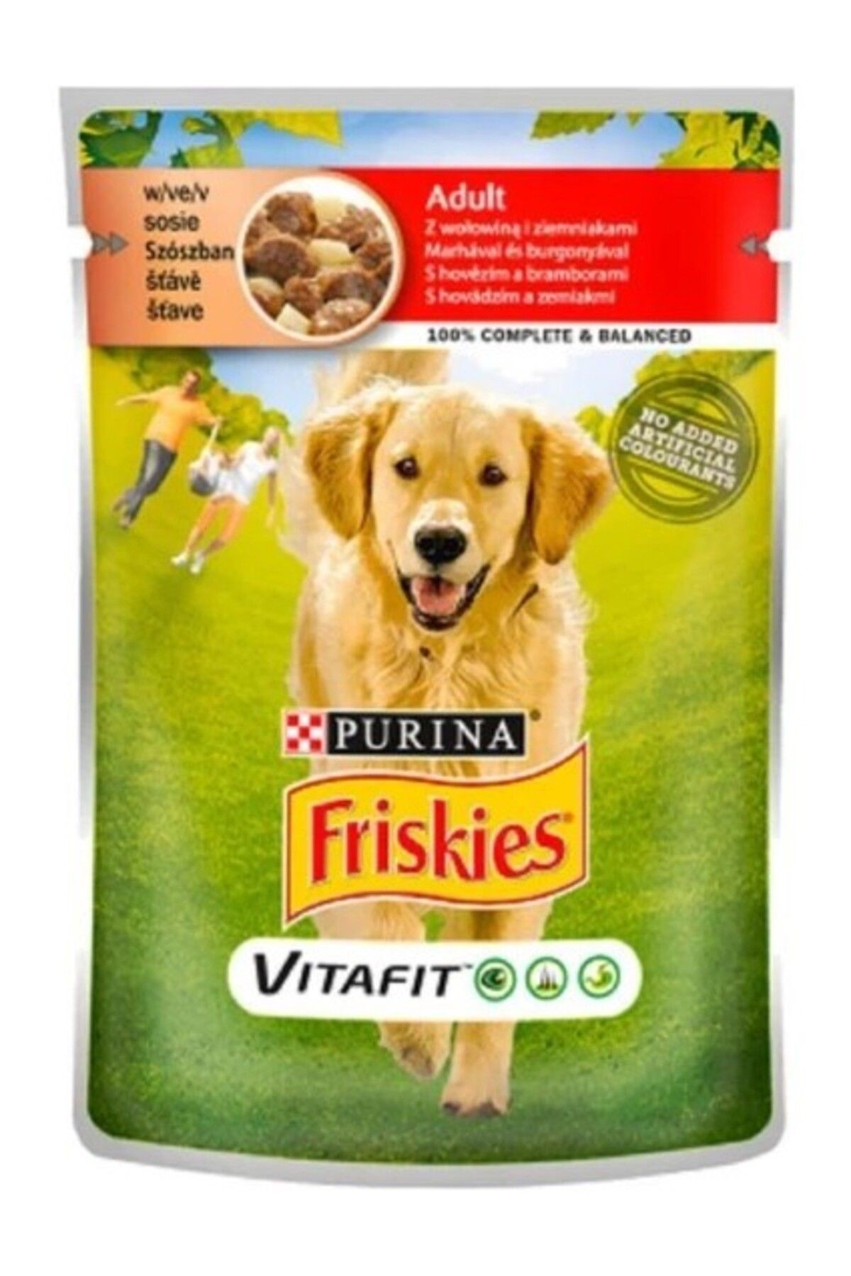 Friskies Sığır Etli Ve Havuçlu Yetişkin Köpek Konservesi 100 gr X 40 Adet