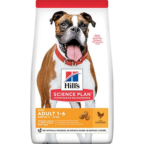 Hill's SP Light Tavuklu Orta Irk Yetişkin Köpek Maması 14KG
