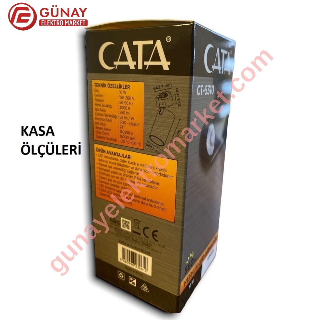 Ct-5310 15W Merkür Led Işık Ray Armatür