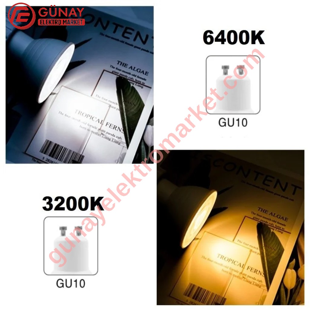 Ct-4240 5 Watt 350'lümen Gu10 Duylu Beyaz Işık Led Çanak Ampul