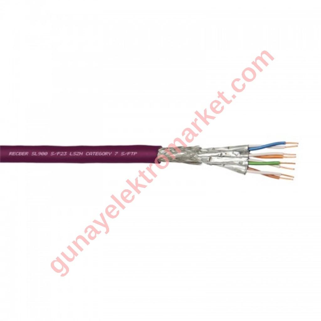 Reçber SL900 S/F23 Cat7 S/FTP Halojen Free 23AWG Kablo 100 Metre 507001