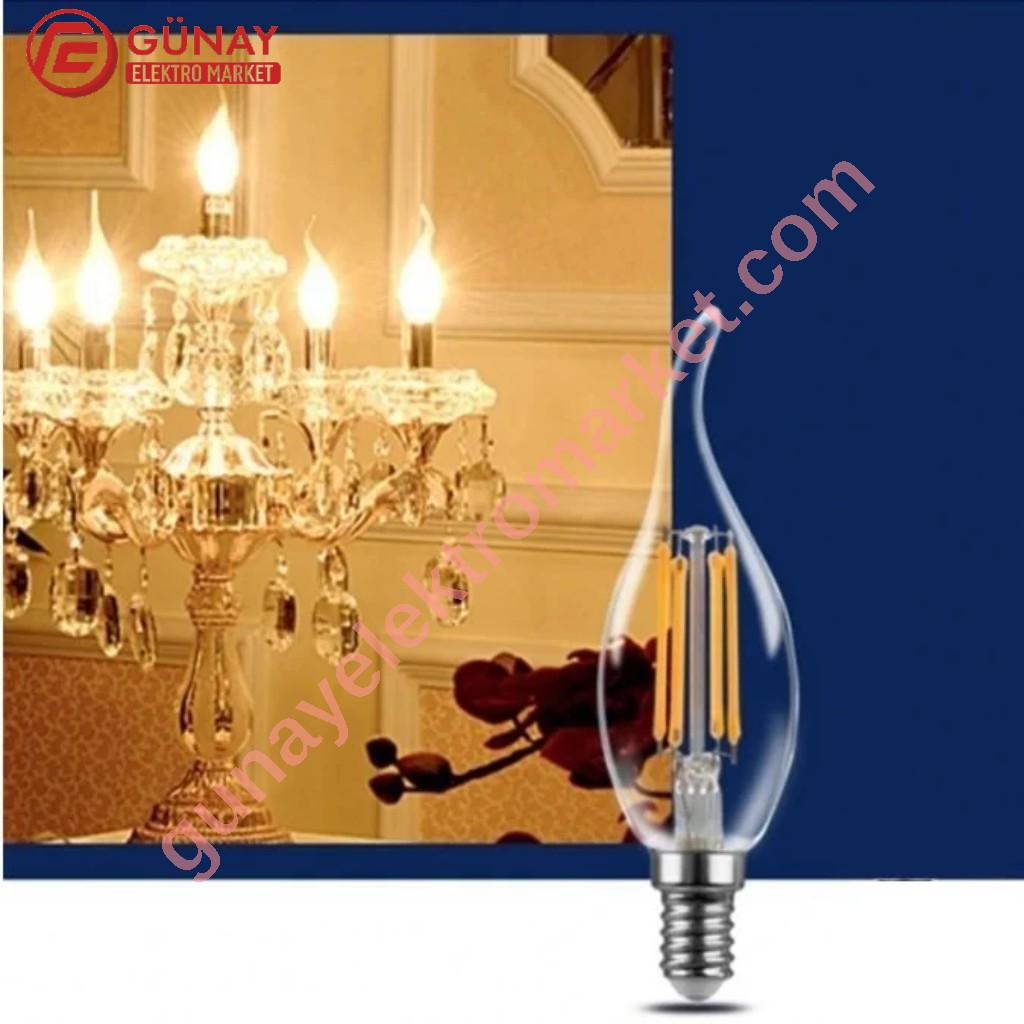 Ct-4062 4 Watt Led Filament Kıvrık Buji Ampul