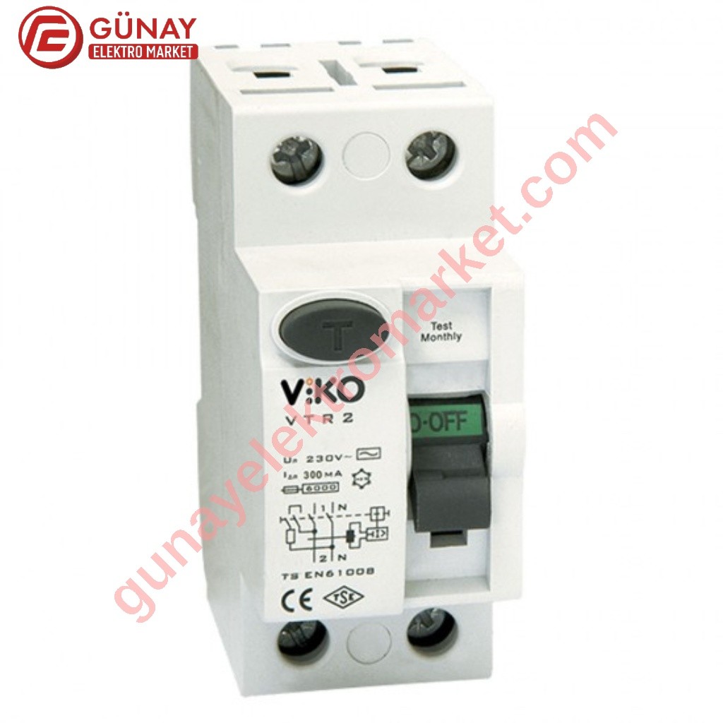 Viko VTR2-40300 2x40A 300mA Kaçak Akım Rölesi