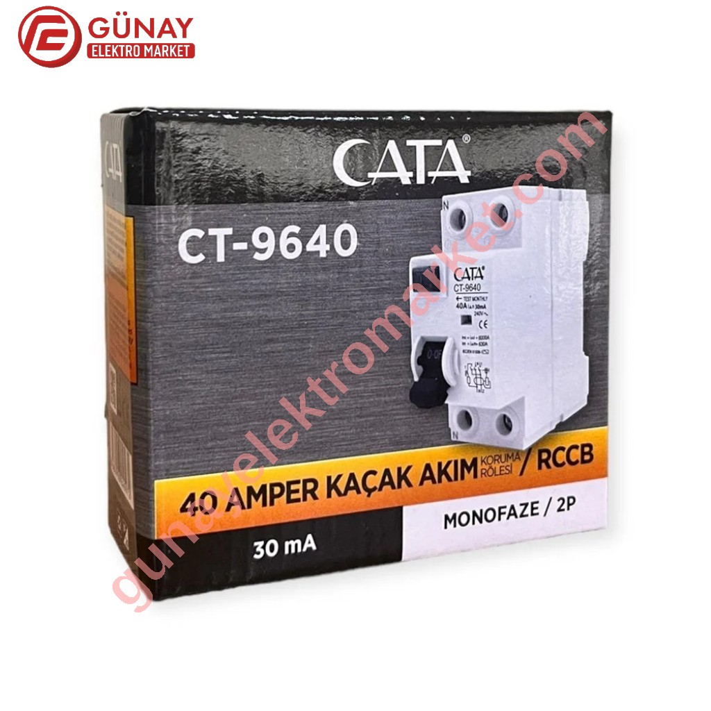 Ct-9640 2x40A Monofaze Kaçak Akım Koruma