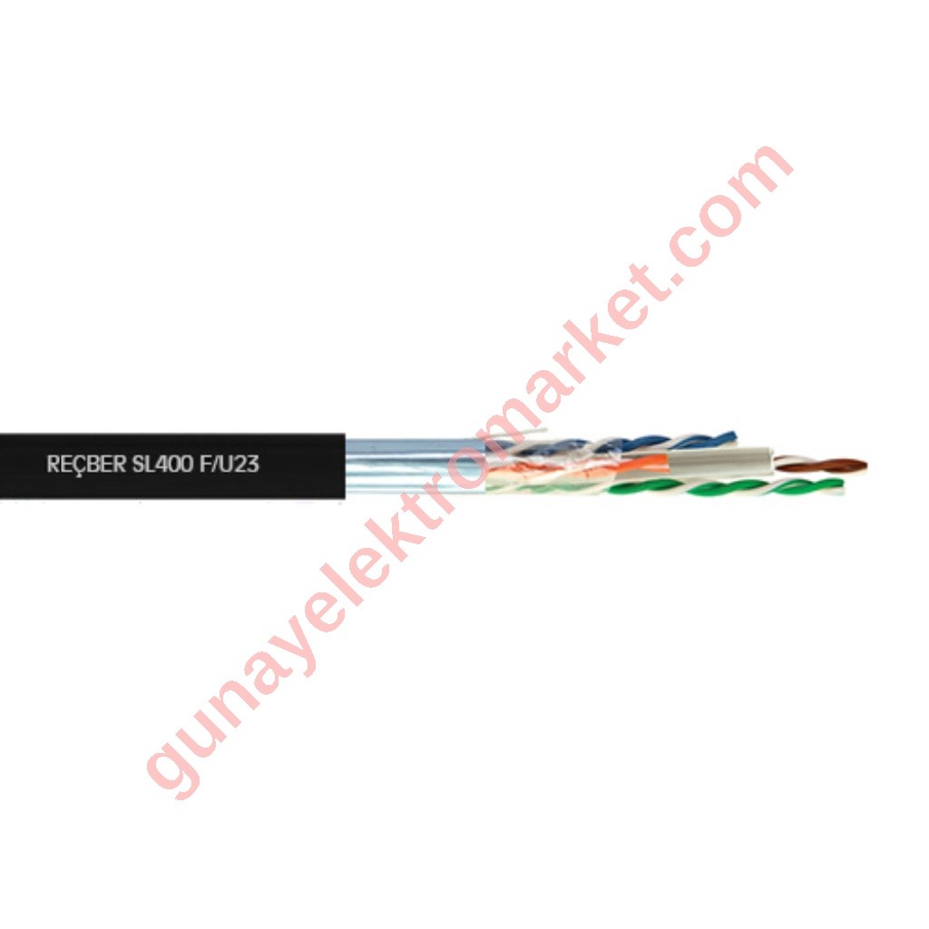 Reçber SL400 F/U23 PE Cat6 F/UTP 23AWG Polietilen Kablo 100 Metre 506026