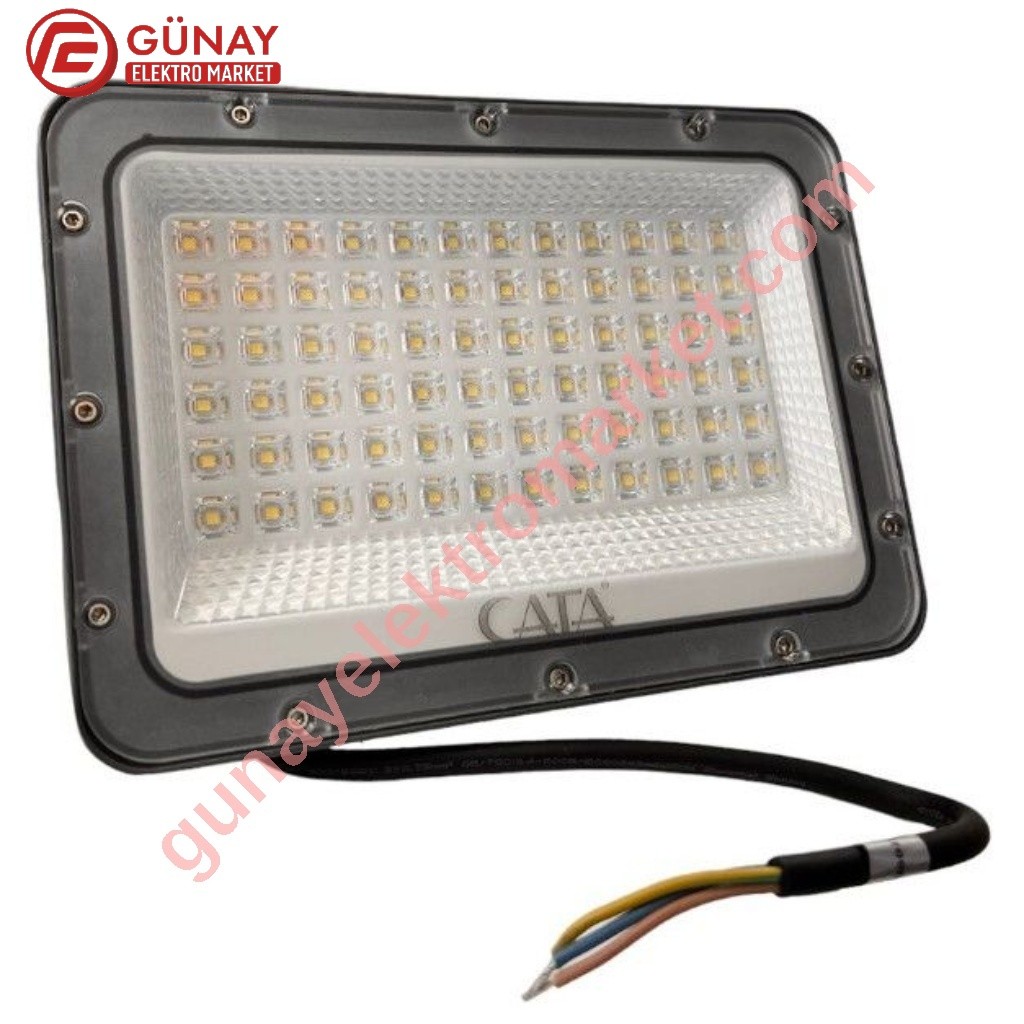 Ct-4659 100 Watt Slim Kasa Led Projektör Beyaz Işık