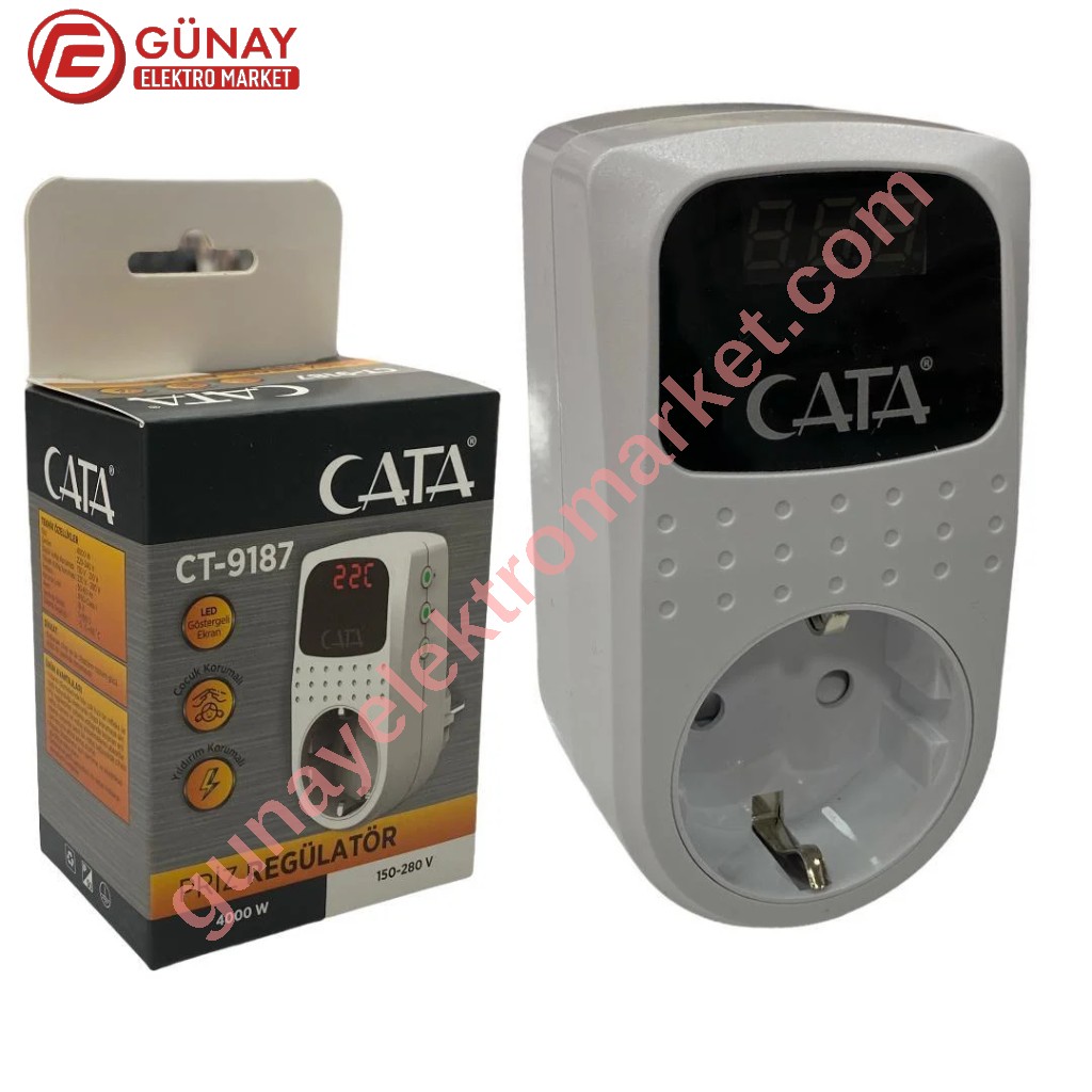 Ct-9187 4000 Watt DİGİTAL AKIM KORUMALI PRİZ