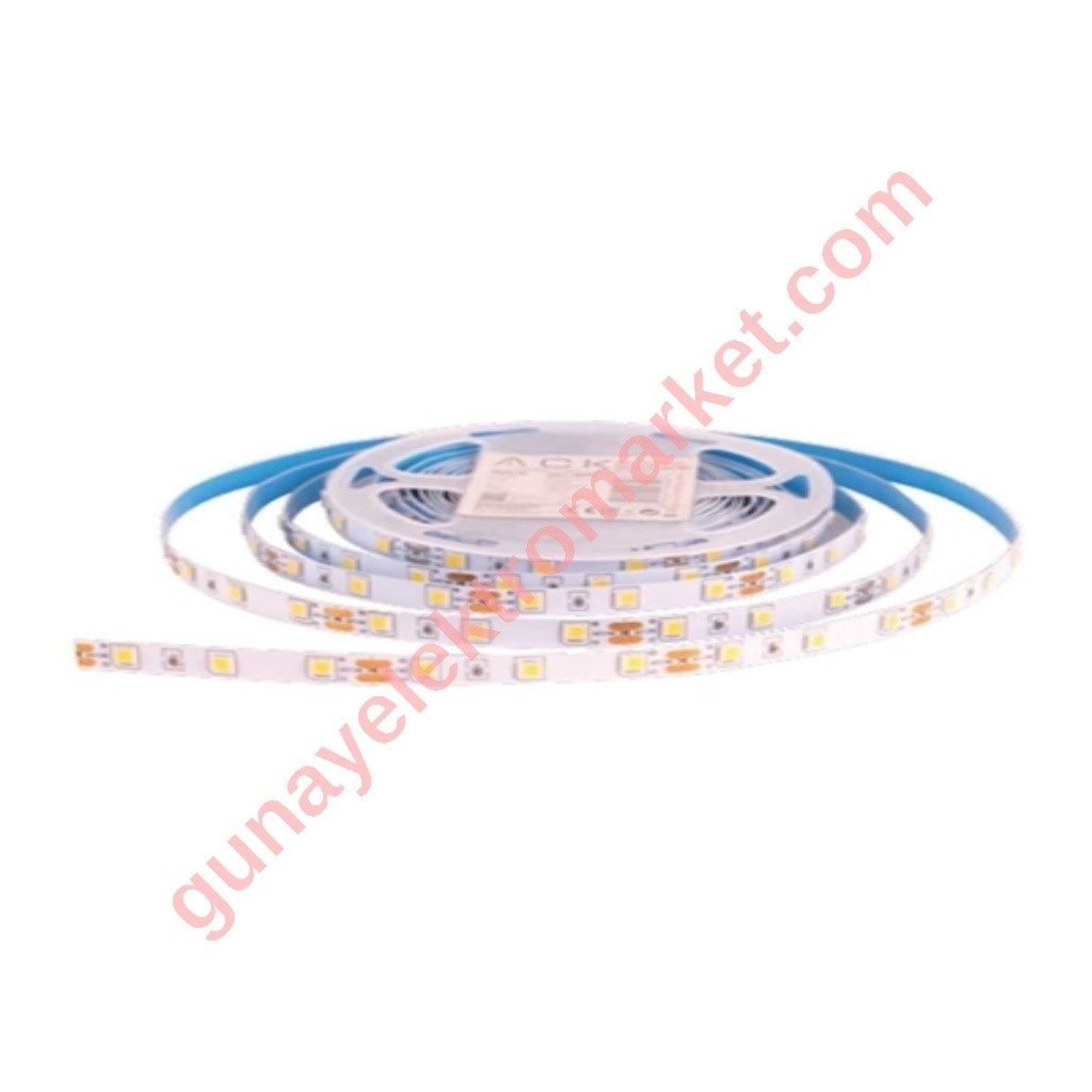 ACK 12V 3 Çipli Pembe Işık 60 LED'li Şerit Led 5 Metre AS01-00809