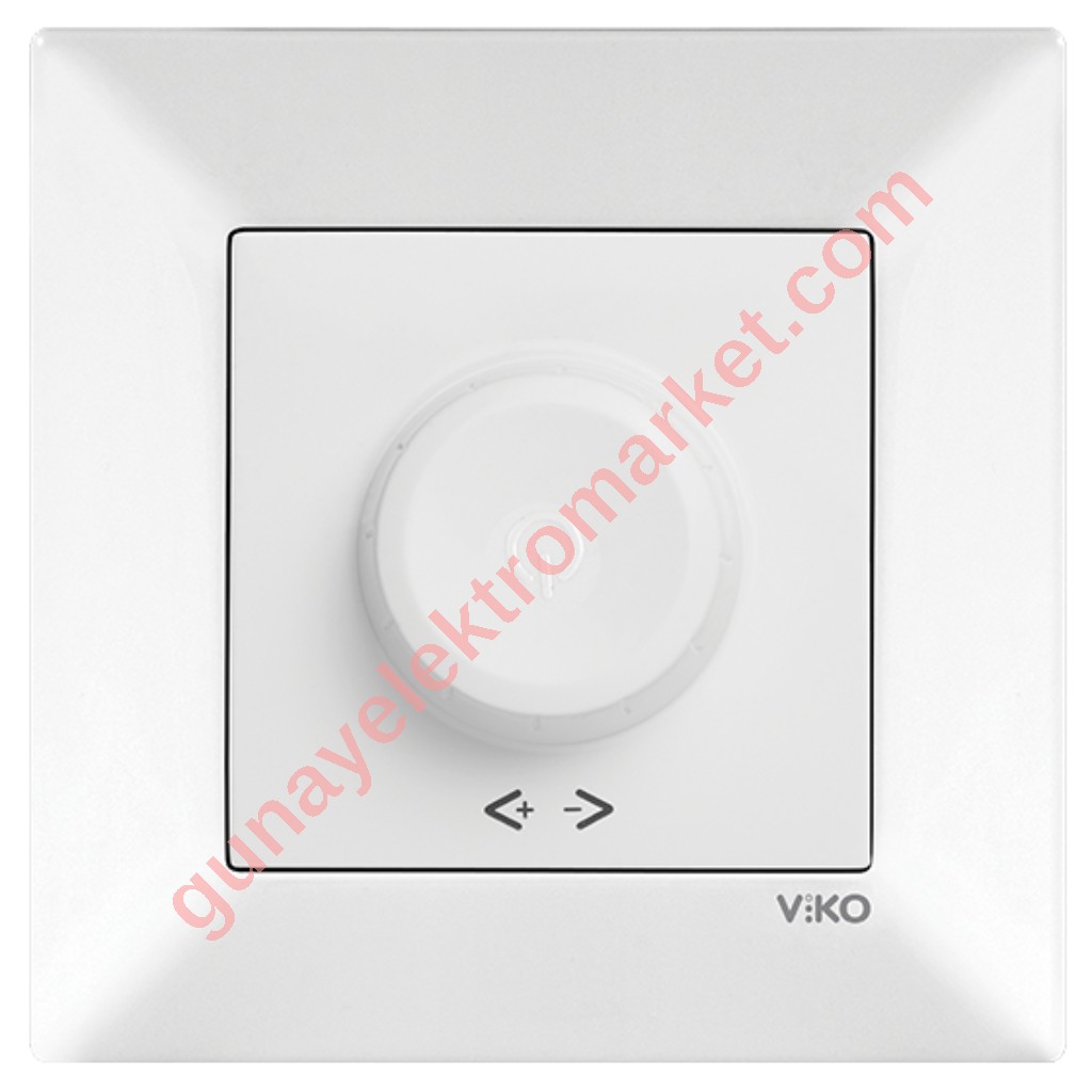 Viko Meridian Beyaz R 40-600W Rotatif Dimmer Çerçeve Dahil 90967047