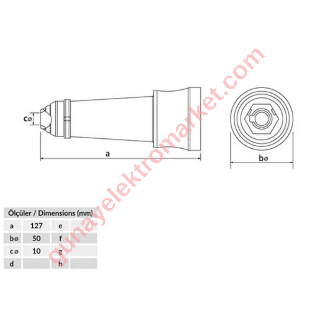 Bemis 50/150mm² 400A Kauçuk Kaynak Ark Uzatma Prizi BK4-9501-2310