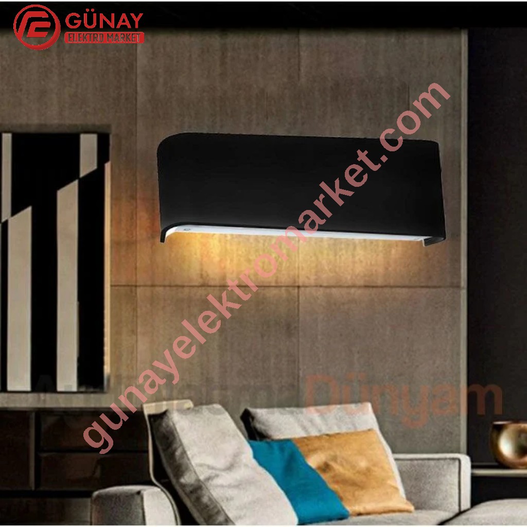 Ct-5213 12 Watt Sıva Üstü Modern Led Aplik Penguen Siyah