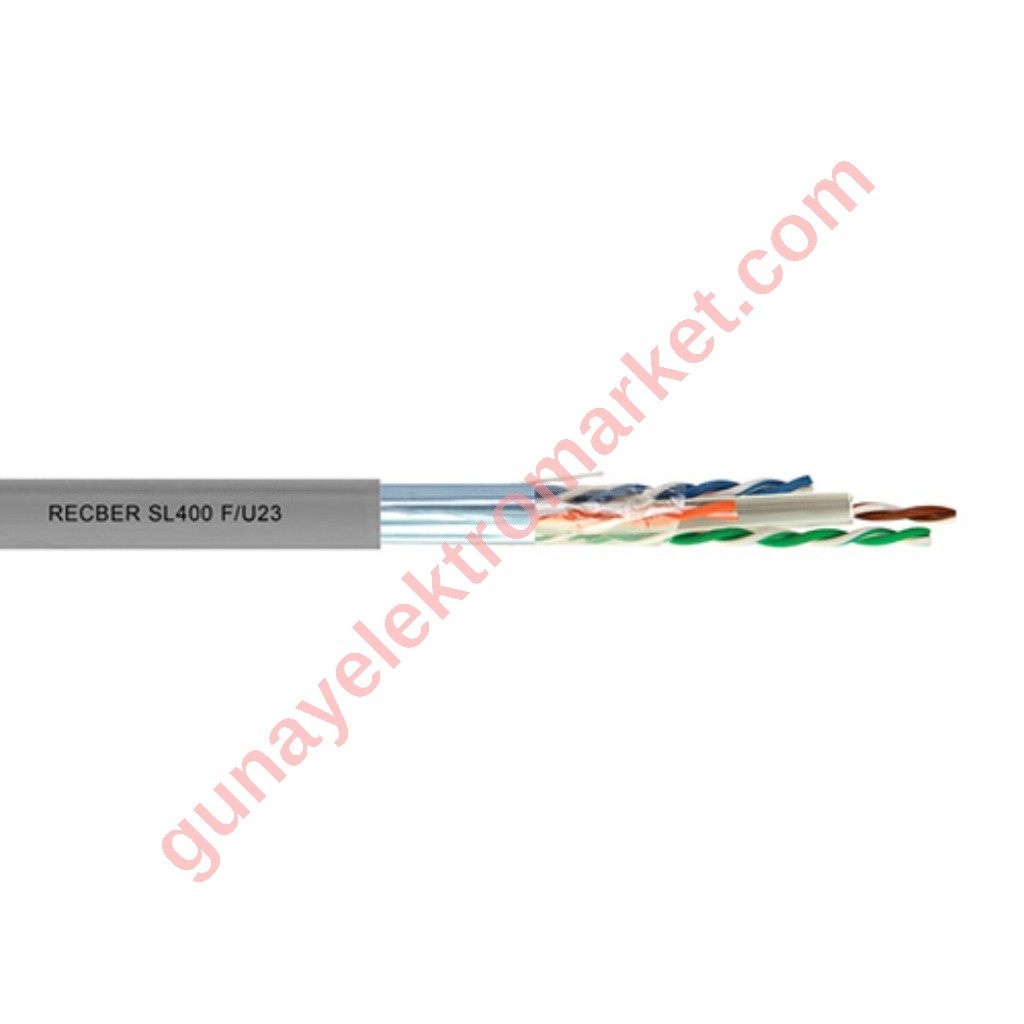 Reçber SL400 F/U23 PVC Cat6 23AWG F/UTP Kablo 100 Metre 506020