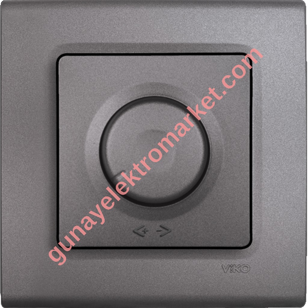 Viko Linnera Life Granit Grisi R 40-600W Rotatif Dimmer Çerçeve Dahil 90442047