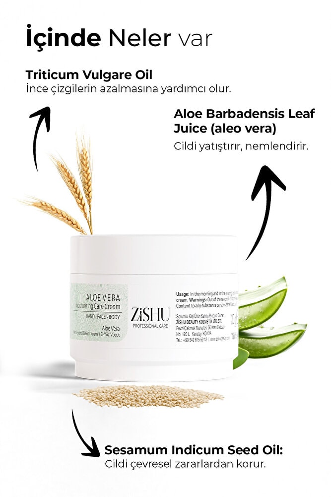 Aloe Vera Nemlendiric El,yüz Ve Vücut Kremi 20 ml