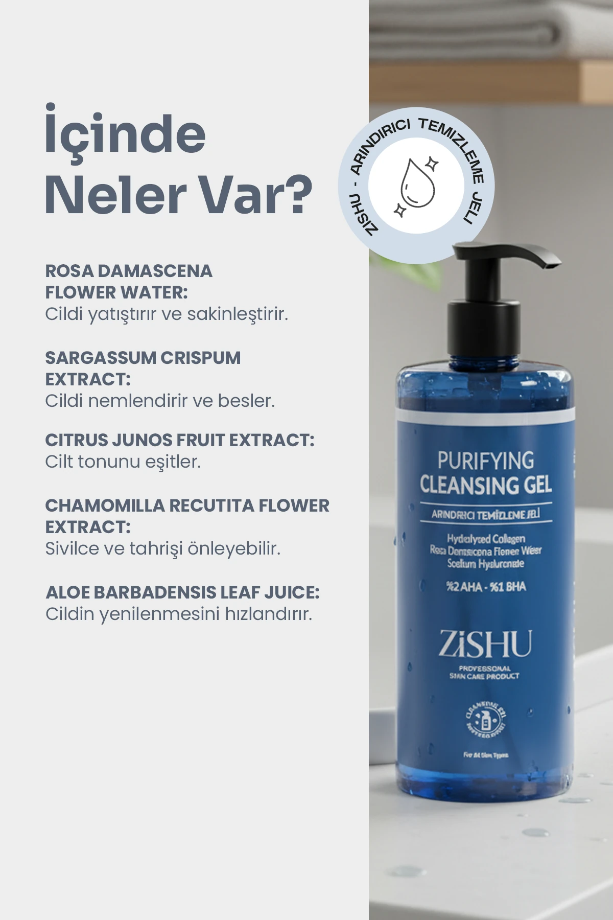 Arındırıcı Temizleme Jeli – Yağlı, Karma ve Kuru Ciltler İçin