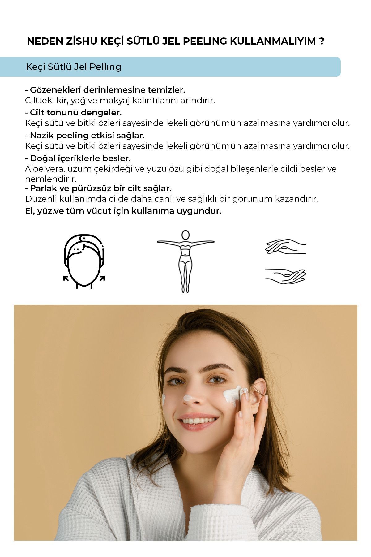 Keçı Sütlü Jel Peelıng - 125 ml